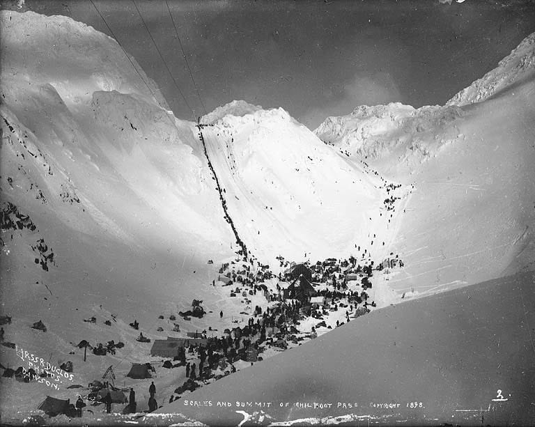 Klondikers at the Scales, Chilkoot Pass, 1898